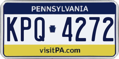 PA license plate KPQ4272