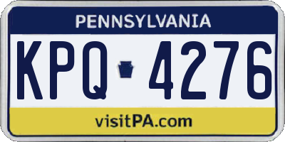PA license plate KPQ4276