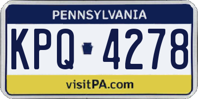PA license plate KPQ4278