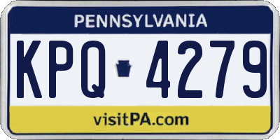PA license plate KPQ4279