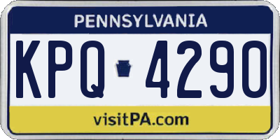 PA license plate KPQ4290