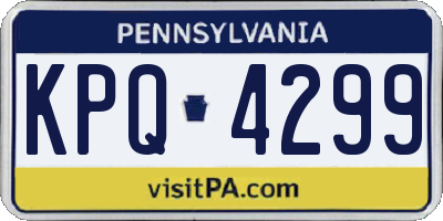 PA license plate KPQ4299
