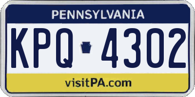 PA license plate KPQ4302