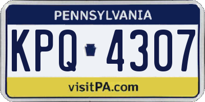 PA license plate KPQ4307