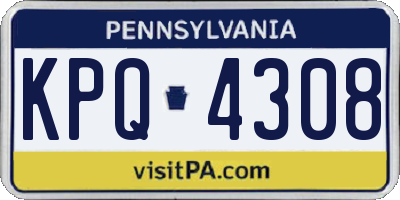PA license plate KPQ4308