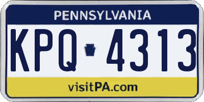 PA license plate KPQ4313