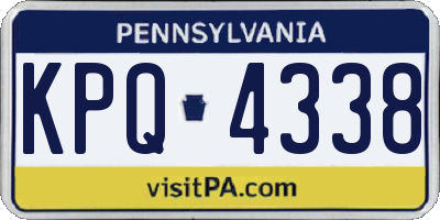 PA license plate KPQ4338