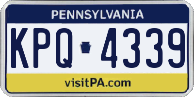 PA license plate KPQ4339