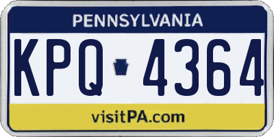PA license plate KPQ4364
