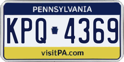 PA license plate KPQ4369