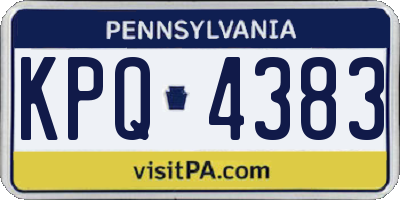 PA license plate KPQ4383