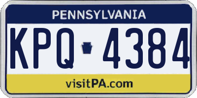 PA license plate KPQ4384