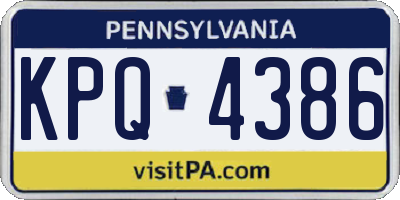 PA license plate KPQ4386