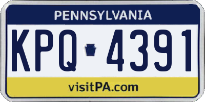 PA license plate KPQ4391