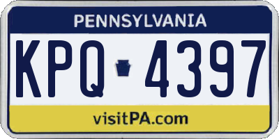 PA license plate KPQ4397