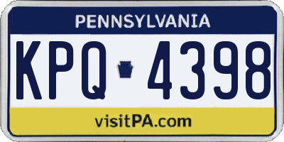 PA license plate KPQ4398