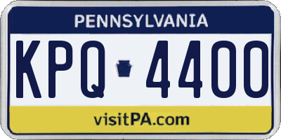 PA license plate KPQ4400