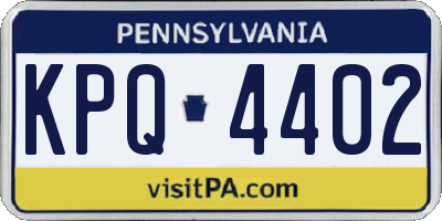 PA license plate KPQ4402