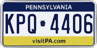 PA license plate KPQ4406