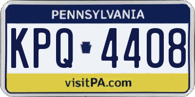 PA license plate KPQ4408