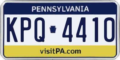 PA license plate KPQ4410