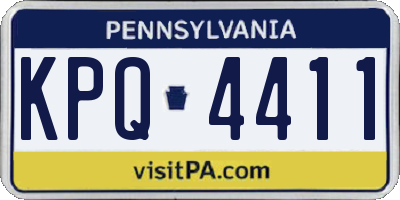 PA license plate KPQ4411