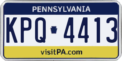 PA license plate KPQ4413