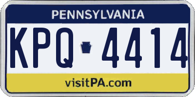 PA license plate KPQ4414