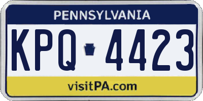 PA license plate KPQ4423