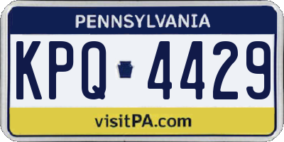 PA license plate KPQ4429