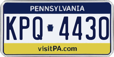 PA license plate KPQ4430