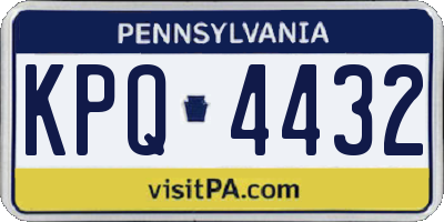 PA license plate KPQ4432