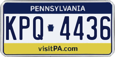 PA license plate KPQ4436