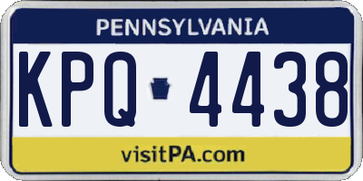 PA license plate KPQ4438