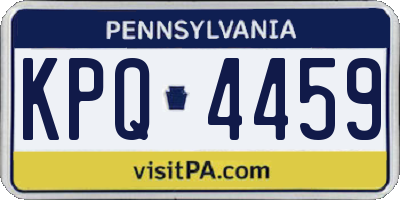 PA license plate KPQ4459