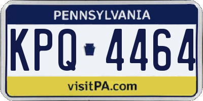 PA license plate KPQ4464