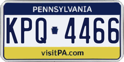 PA license plate KPQ4466