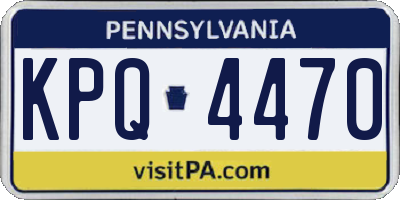 PA license plate KPQ4470