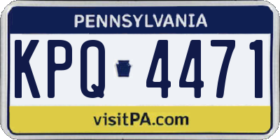 PA license plate KPQ4471