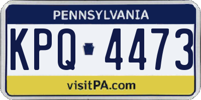 PA license plate KPQ4473