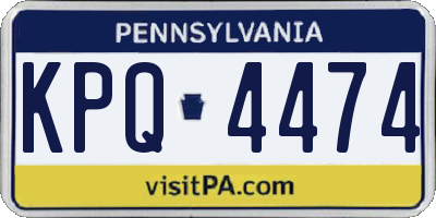 PA license plate KPQ4474