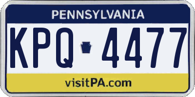 PA license plate KPQ4477
