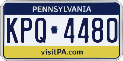 PA license plate KPQ4480