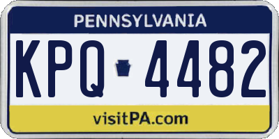 PA license plate KPQ4482