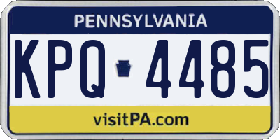 PA license plate KPQ4485