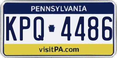 PA license plate KPQ4486