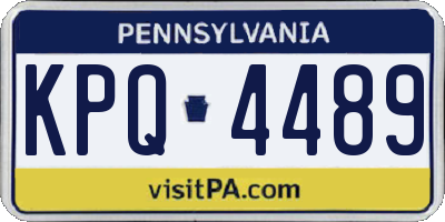 PA license plate KPQ4489