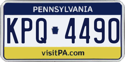 PA license plate KPQ4490