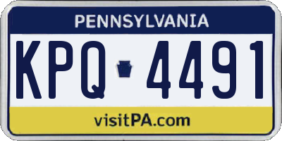 PA license plate KPQ4491
