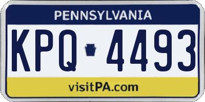 PA license plate KPQ4493